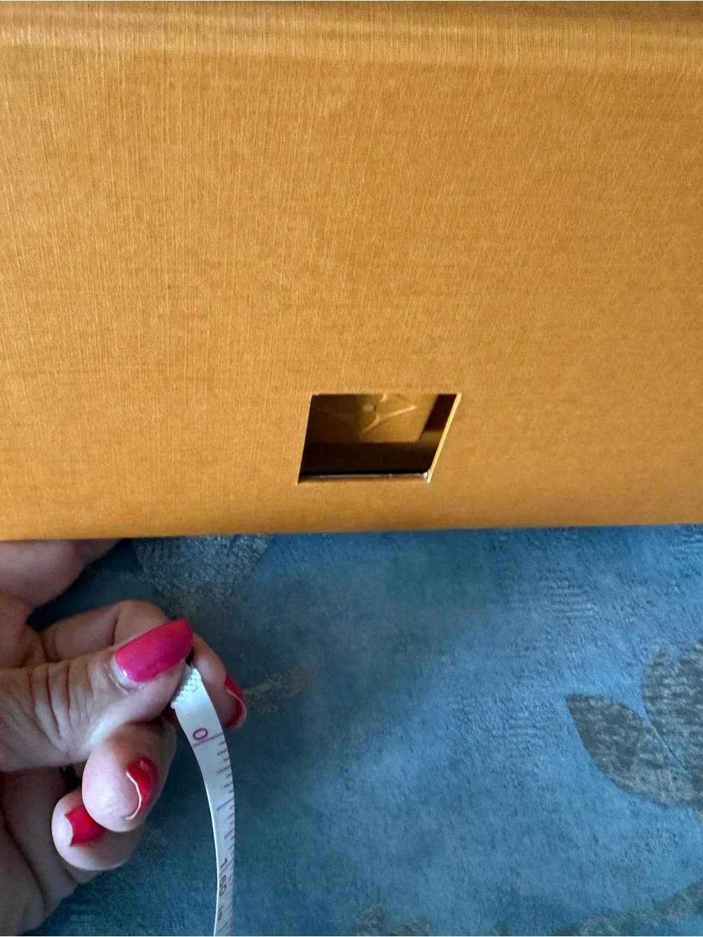 Louis Vuitton Orange Empty Gift Box with LV Blue Logo magnetic close